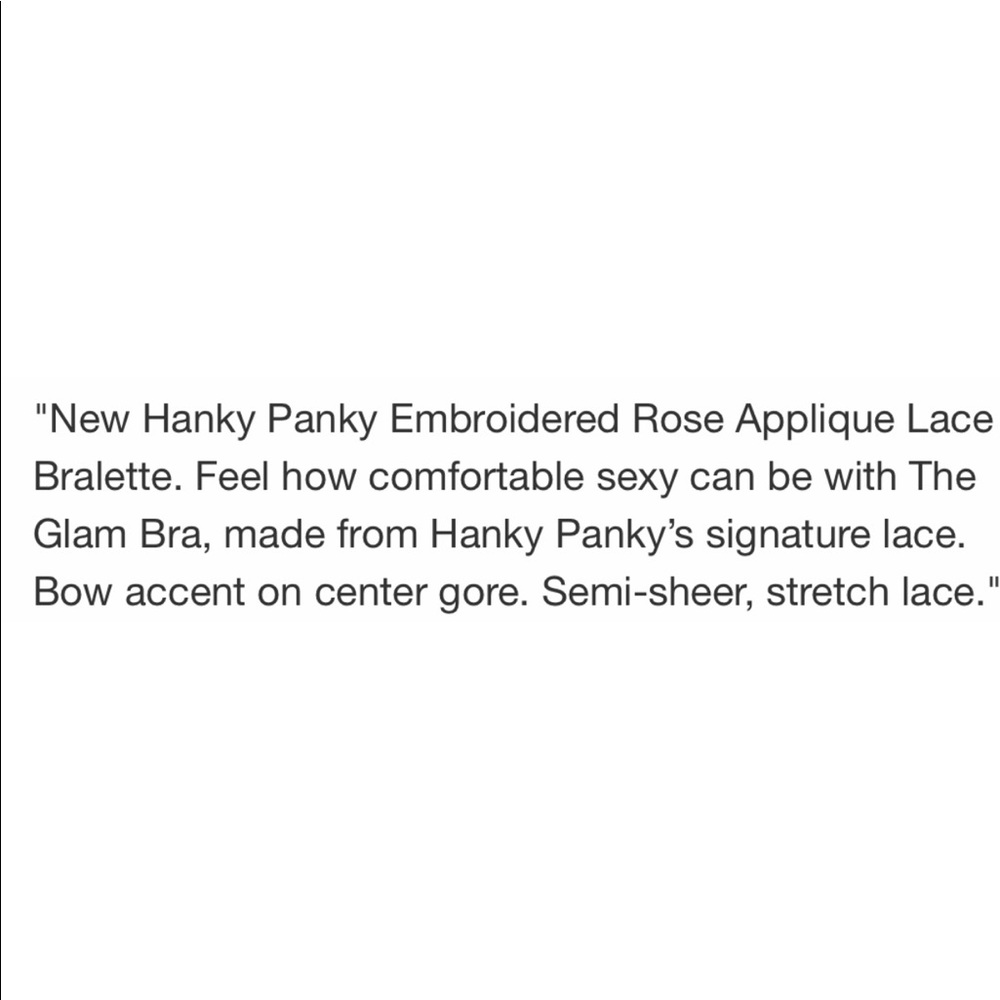 NWT Hanky Panky Glam Appliqué Festival Bralette - Picture 8 of 8